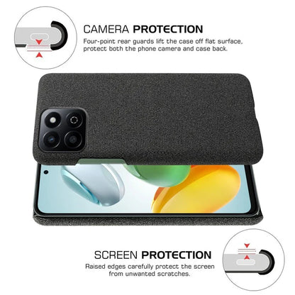 For Honor Play 60 Plus 5G Case Cloth Texture Anti-Scratch Protective PC Phone Cover