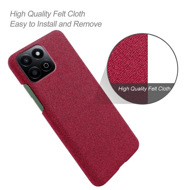 For Honor Play 60 Plus 5G Case Cloth Texture Anti-Scratch Protective PC Phone Cover