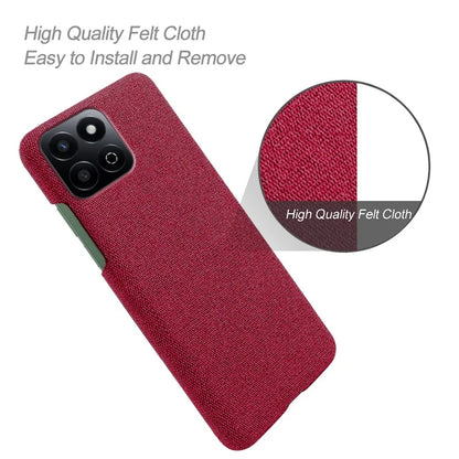 For Honor Play 60 Plus 5G Case Cloth Texture Anti-Scratch Protective PC Phone Cover