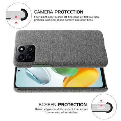 For Honor Play 60 Plus 5G Case Cloth Texture Anti-Scratch Protective PC Phone Cover