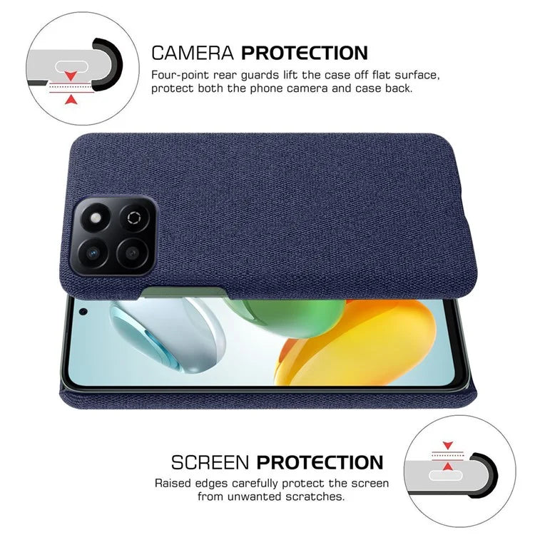 For Honor Play 60 Plus 5G Case Cloth Texture Anti-Scratch Protective PC Phone Cover