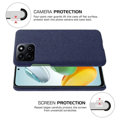 For Honor Play 60 Plus 5G Case Cloth Texture Anti-Scratch Protective PC Phone Cover
