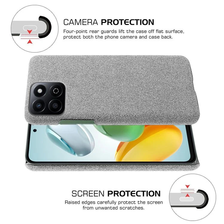 For Honor Play 60 Plus 5G Case Cloth Texture Anti-Scratch Protective PC Phone Cover