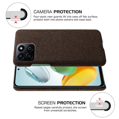 For Honor Play 60 Plus 5G Case Cloth Texture Anti-Scratch Protective PC Phone Cover