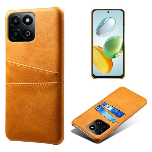For Honor Play 60 Plus 5G Case Dual Card Slots PU Leather + Hard PC Phone Cover