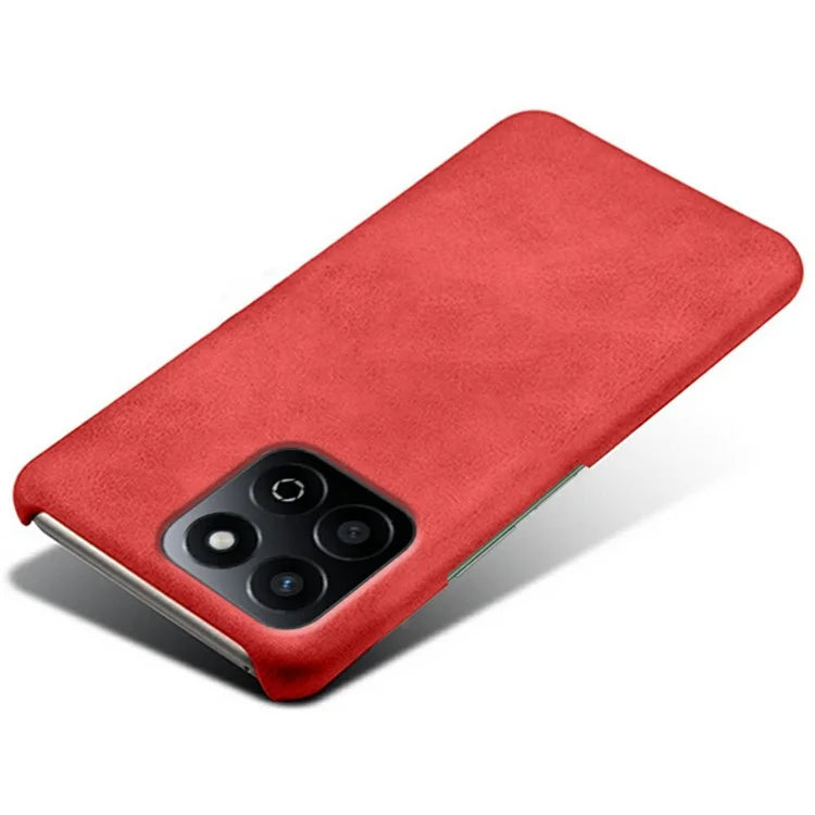 For Honor Play 60 Plus 5G Case Calf Texture PU Leather Hard PC Protective Phone Cover