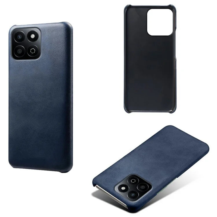 For Honor Play 60 Plus 5G Case Calf Texture PU Leather Hard PC Protective Phone Cover