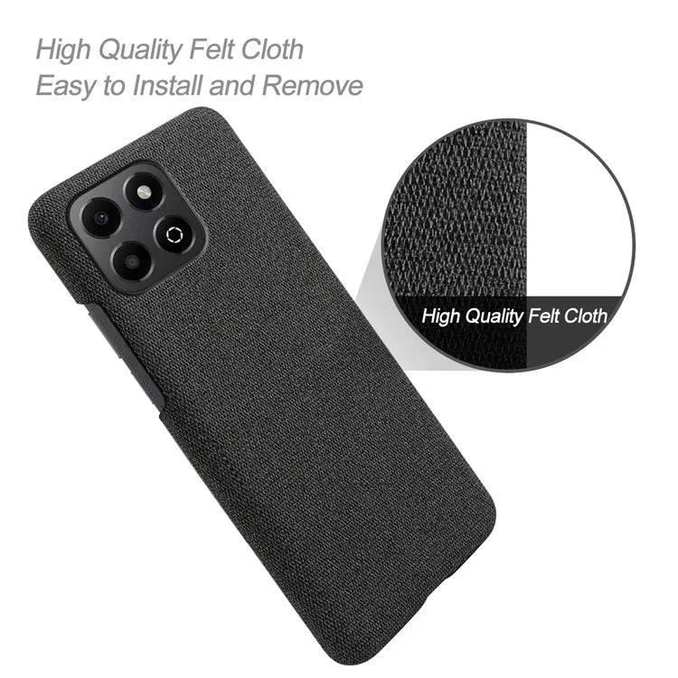 For Honor X6b 4G Case Cloth Texture Anti-Scratch Protective PC Phone Cover