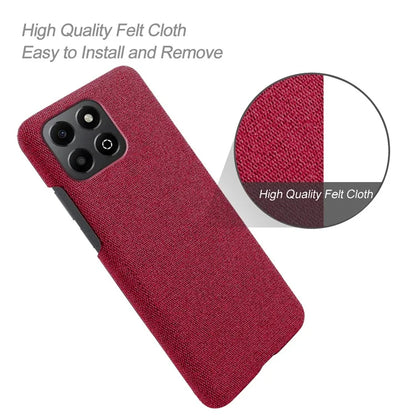 For Honor X6b 4G Case Cloth Texture Anti-Scratch Protective PC Phone Cover
