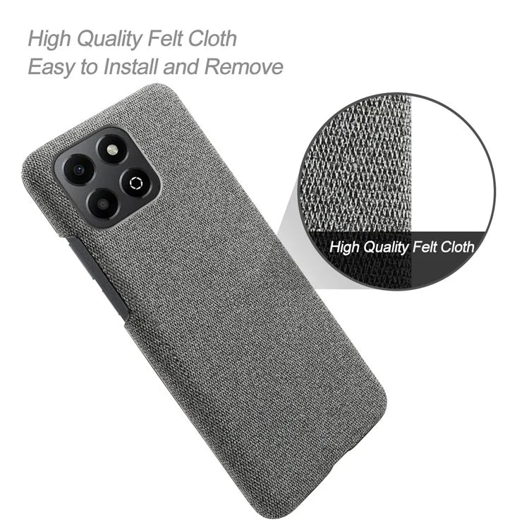 For Honor X6b 4G Case Cloth Texture Anti-Scratch Protective PC Phone Cover