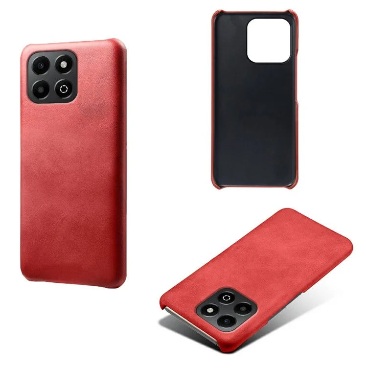 For Honor X6b 4G Case Calf Texture PU Leather Hard PC Protective Phone Cover