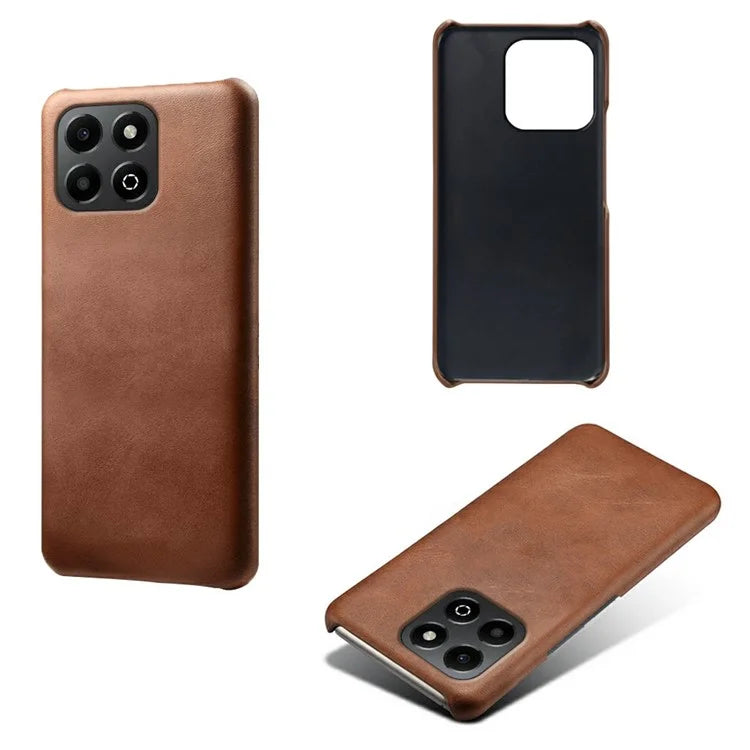 For Honor X6b 4G Case Calf Texture PU Leather Hard PC Protective Phone Cover