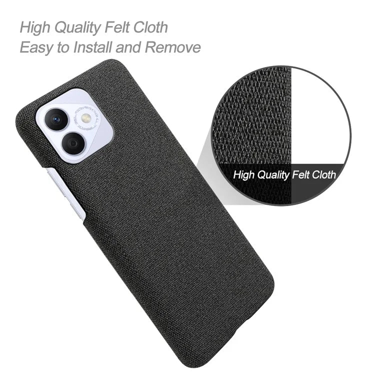 For Honor X60i 5G Case Cloth Texture Anti-Scratch Protective PC Phone Cover