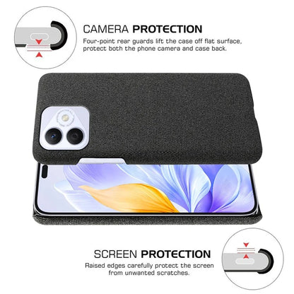 For Honor X60i 5G Case Cloth Texture Anti-Scratch Protective PC Phone Cover