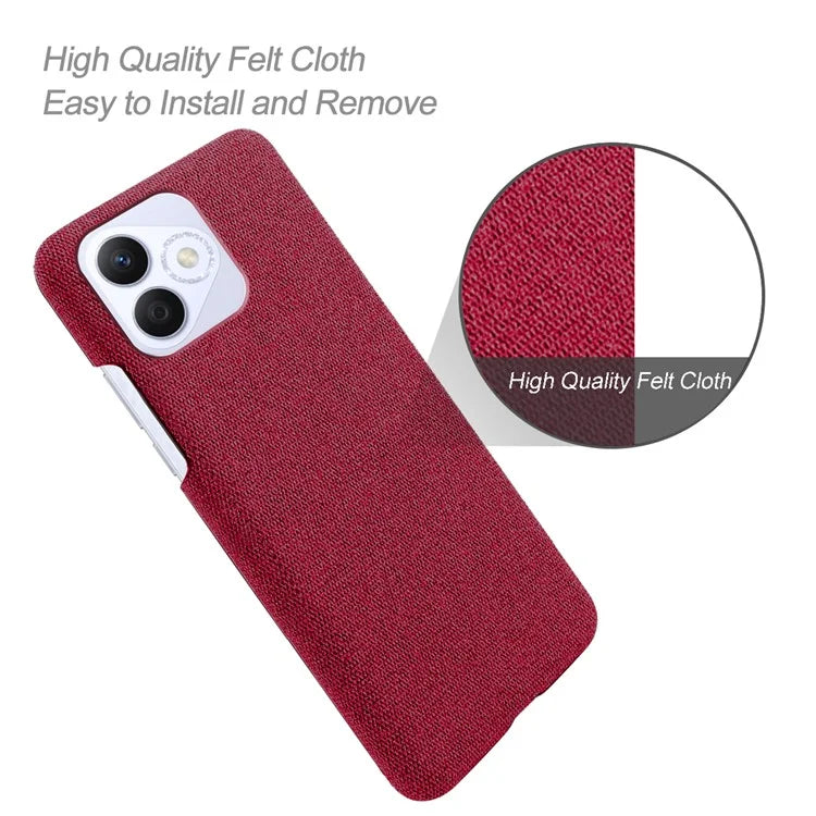 For Honor X60i 5G Case Cloth Texture Anti-Scratch Protective PC Phone Cover
