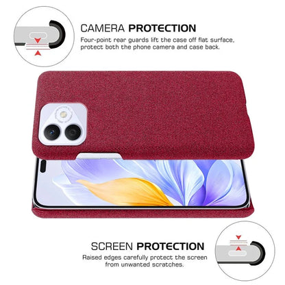 For Honor X60i 5G Case Cloth Texture Anti-Scratch Protective PC Phone Cover