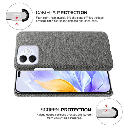 For Honor X60i 5G Case Cloth Texture Anti-Scratch Protective PC Phone Cover