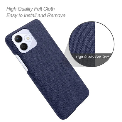 For Honor X60i 5G Case Cloth Texture Anti-Scratch Protective PC Phone Cover