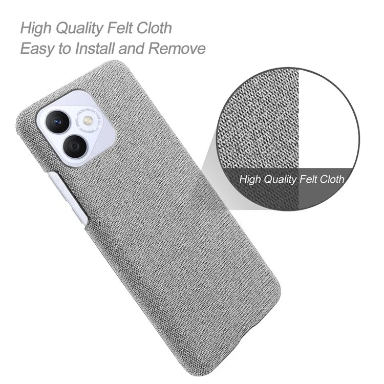 For Honor X60i 5G Case Cloth Texture Anti-Scratch Protective PC Phone Cover