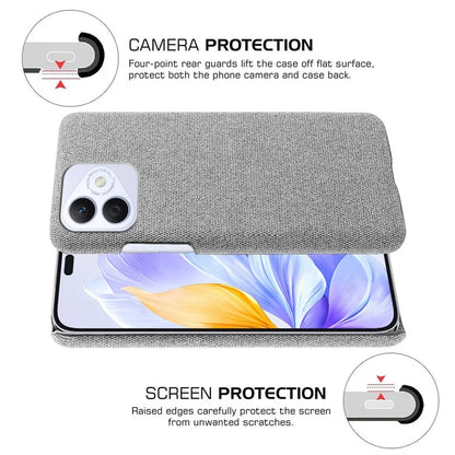 For Honor X60i 5G Case Cloth Texture Anti-Scratch Protective PC Phone Cover