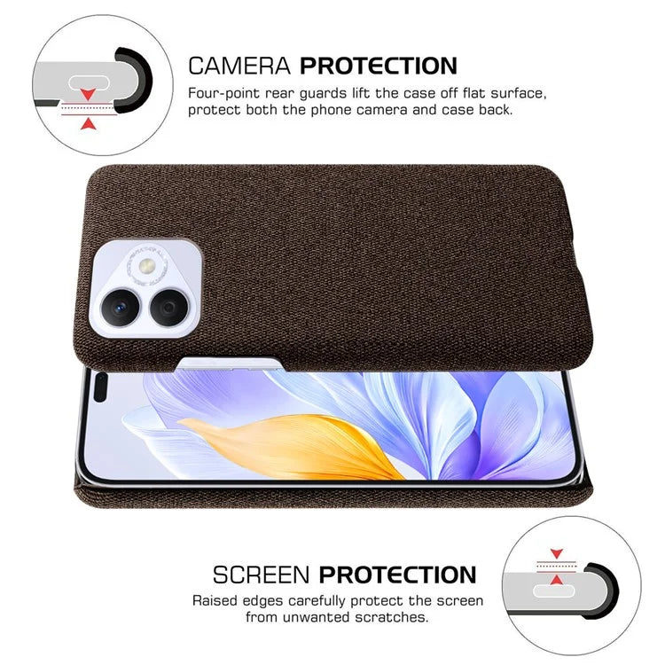 For Honor X60i 5G Case Cloth Texture Anti-Scratch Protective PC Phone Cover