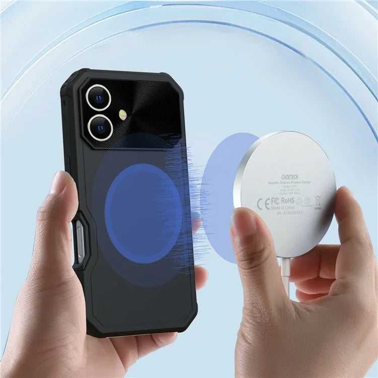 GW24 For iPhone 16 Case Compatible with MagSafe Drop-Proof TPU+PC Phone Protector