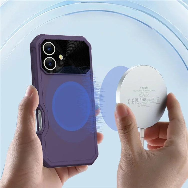 GW24 For iPhone 16 Case Compatible with MagSafe Drop-Proof TPU+PC Phone Protector