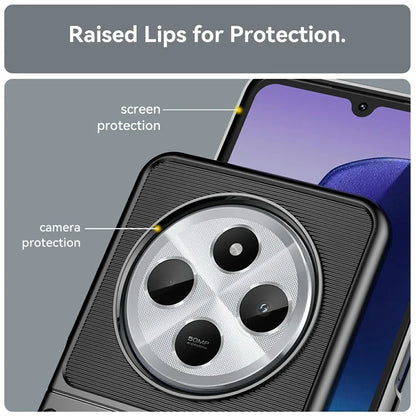 For Xiaomi Redmi 14C 4G Case Twill Texture TPU Shockproof Protective Phone Cover