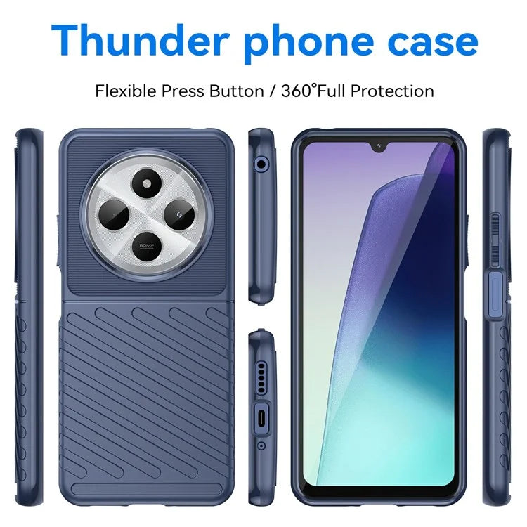 For Xiaomi Redmi 14C 4G Case Twill Texture TPU Shockproof Protective Phone Cover