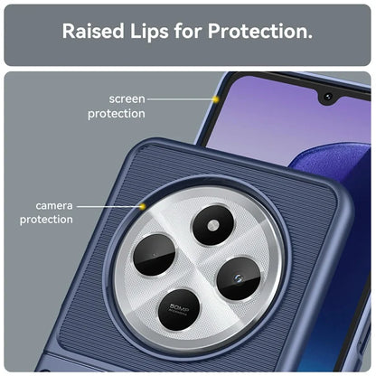 For Xiaomi Redmi 14C 4G Case Twill Texture TPU Shockproof Protective Phone Cover