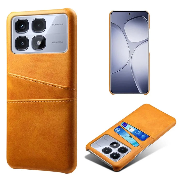 For Xiaomi Redmi K70 Ultra Case Dual Card Slots PU Leather + Hard PC Phone Cover