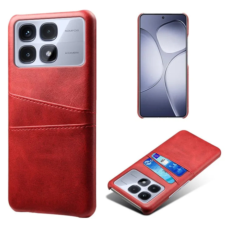 For Xiaomi Redmi K70 Ultra Case Dual Card Slots PU Leather + Hard PC Phone Cover