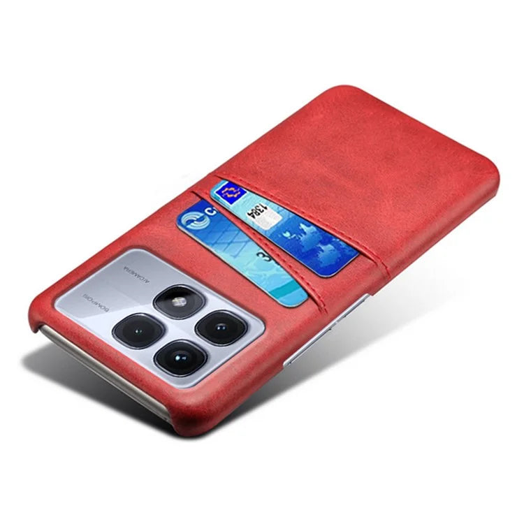 For Xiaomi Redmi K70 Ultra Case Dual Card Slots PU Leather + Hard PC Phone Cover