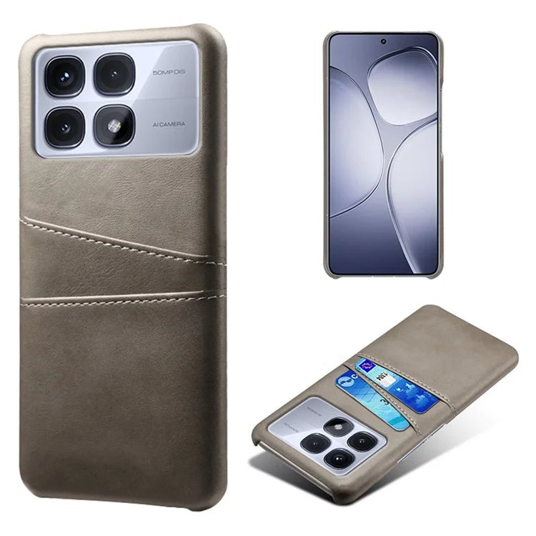 For Xiaomi Redmi K70 Ultra Case Dual Card Slots PU Leather + Hard PC Phone Cover