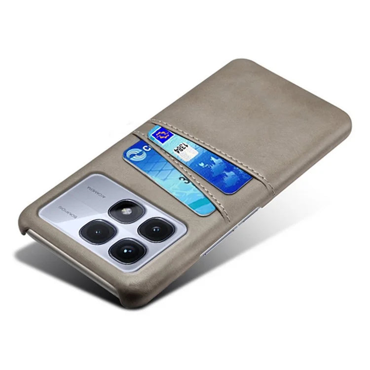 For Xiaomi Redmi K70 Ultra Case Dual Card Slots PU Leather + Hard PC Phone Cover