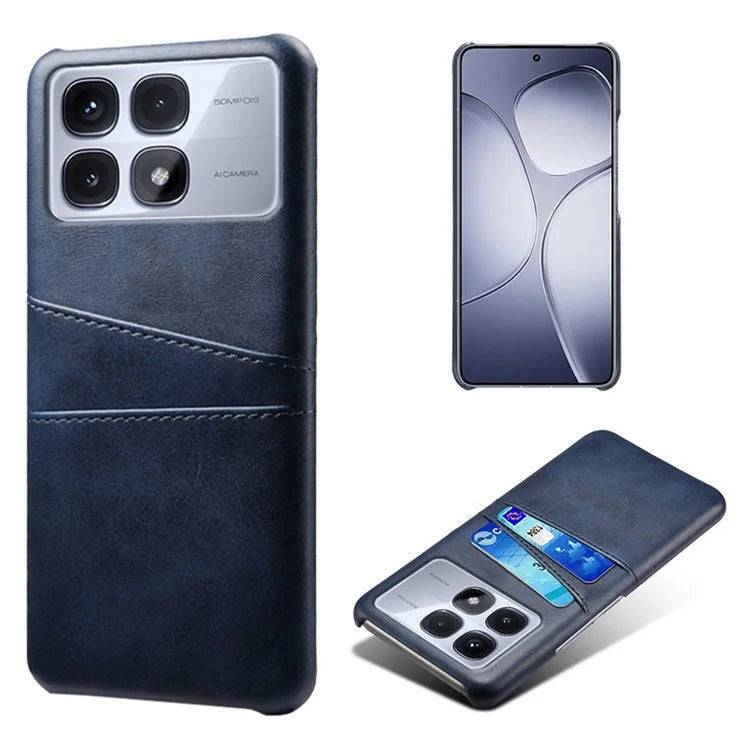 For Xiaomi Redmi K70 Ultra Case Dual Card Slots PU Leather + Hard PC Phone Cover