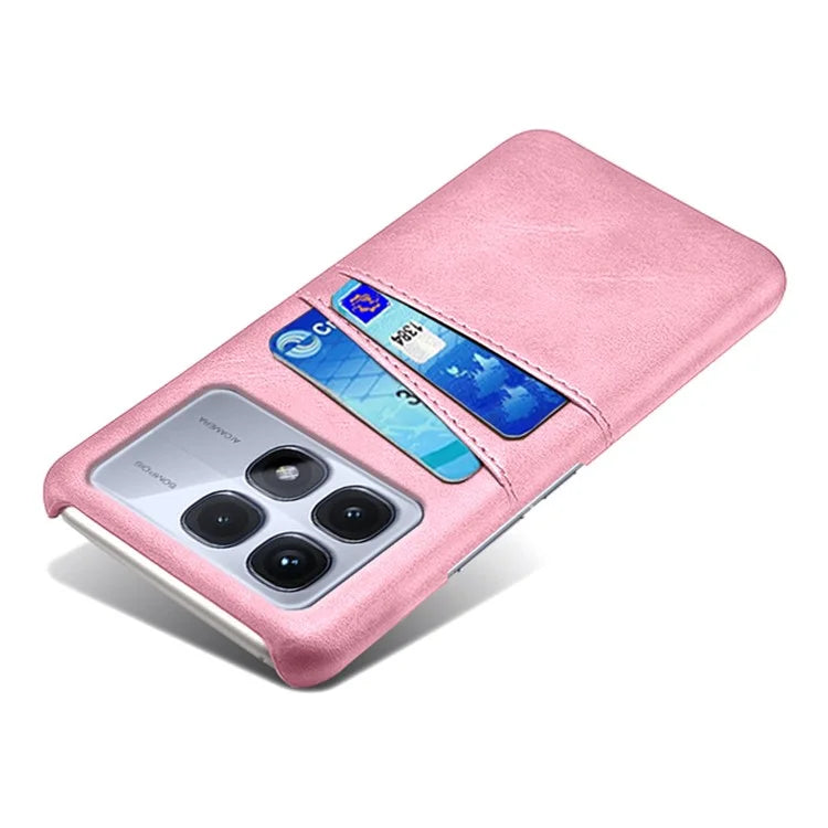 For Xiaomi Redmi K70 Ultra Case Dual Card Slots PU Leather + Hard PC Phone Cover