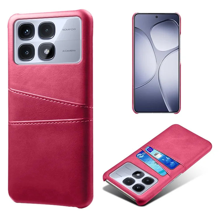 For Xiaomi Redmi K70 Ultra Case Dual Card Slots PU Leather + Hard PC Phone Cover