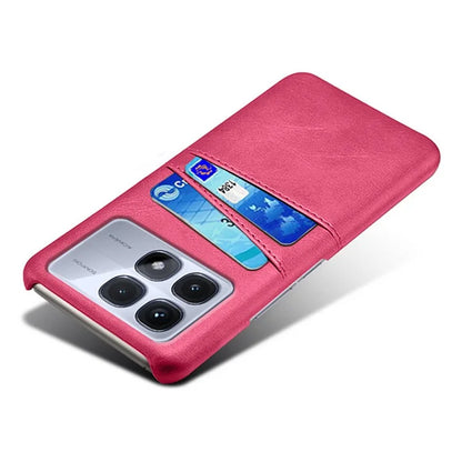 For Xiaomi Redmi K70 Ultra Case Dual Card Slots PU Leather + Hard PC Phone Cover