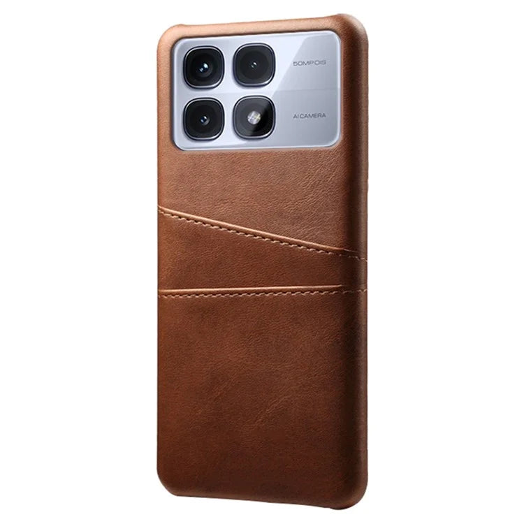 For Xiaomi Redmi K70 Ultra Case Dual Card Slots PU Leather + Hard PC Phone Cover