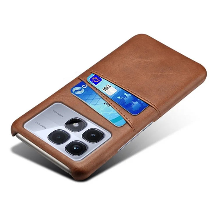 For Xiaomi Redmi K70 Ultra Case Dual Card Slots PU Leather + Hard PC Phone Cover