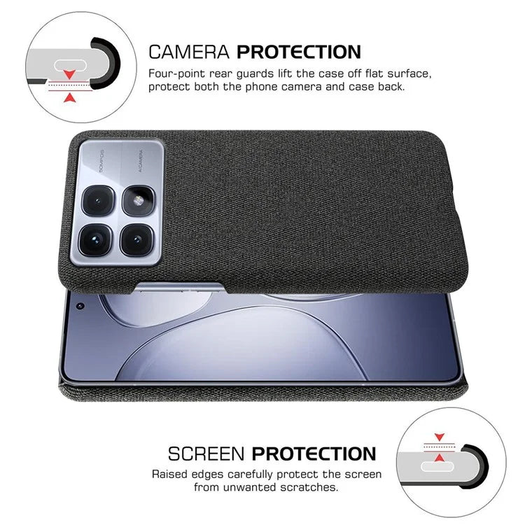 For Xiaomi Redmi K70 Ultra Case Cloth Texture Anti-Scratch Protective PC Phone Cover