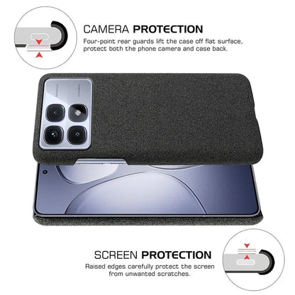 For Xiaomi Redmi K70 Ultra Case Cloth Texture Anti-Scratch Protective PC Phone Cover