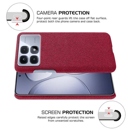 For Xiaomi Redmi K70 Ultra Case Cloth Texture Anti-Scratch Protective PC Phone Cover