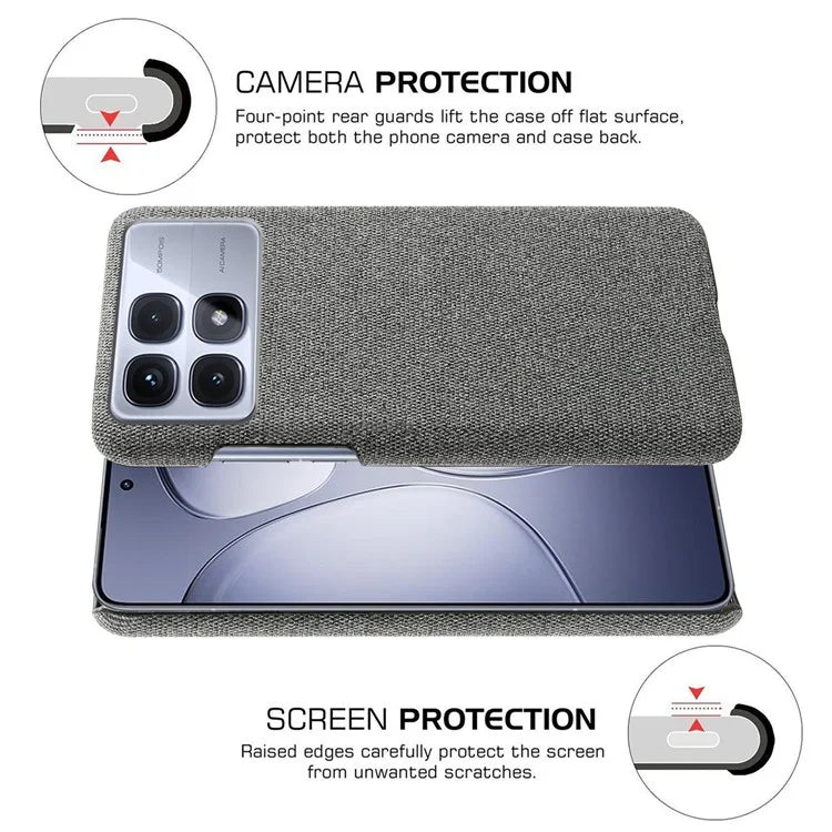 For Xiaomi Redmi K70 Ultra Case Cloth Texture Anti-Scratch Protective PC Phone Cover