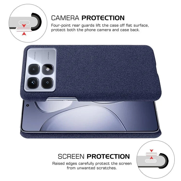 For Xiaomi Redmi K70 Ultra Case Cloth Texture Anti-Scratch Protective PC Phone Cover