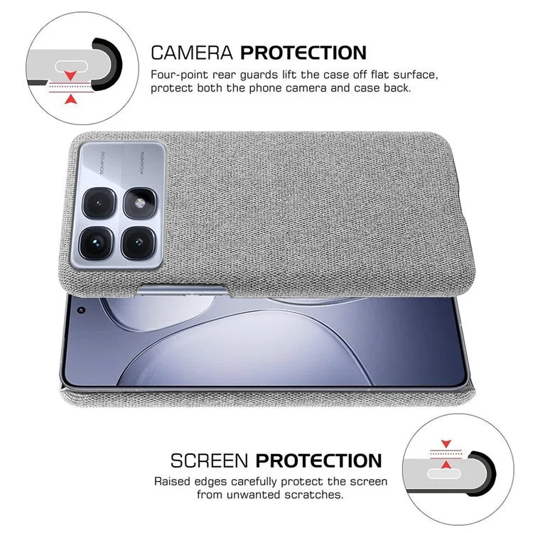 For Xiaomi Redmi K70 Ultra Case Cloth Texture Anti-Scratch Protective PC Phone Cover