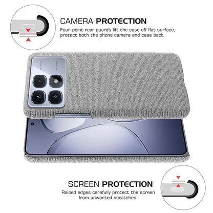 For Xiaomi Redmi K70 Ultra Case Cloth Texture Anti-Scratch Protective PC Phone Cover