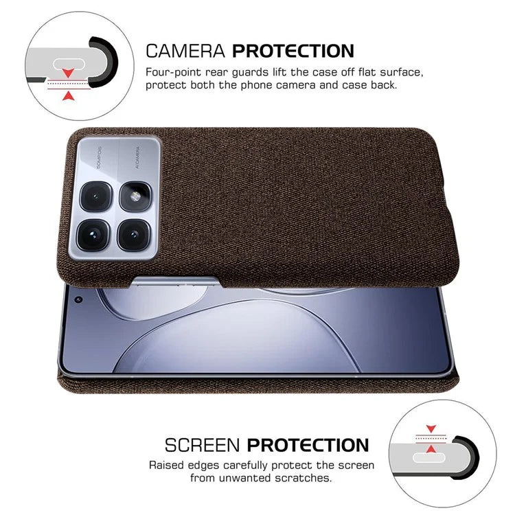 For Xiaomi Redmi K70 Ultra Case Cloth Texture Anti-Scratch Protective PC Phone Cover