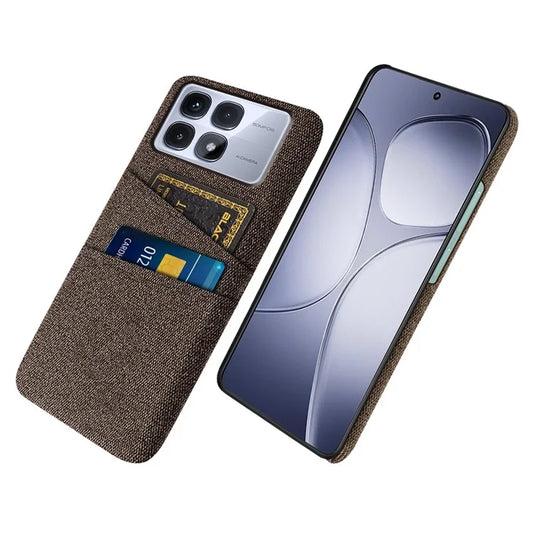 For Xiaomi Redmi K70 Ultra Case Cloth + Hard PC Phone Cover with Dual Card Slots